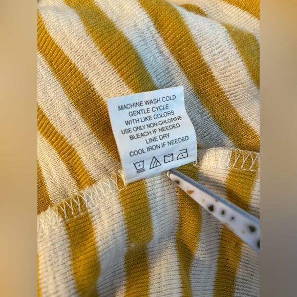 Eyeshadow Top Stripes & Flutter Sleeves Tie Waist L - Picture 8 of 8